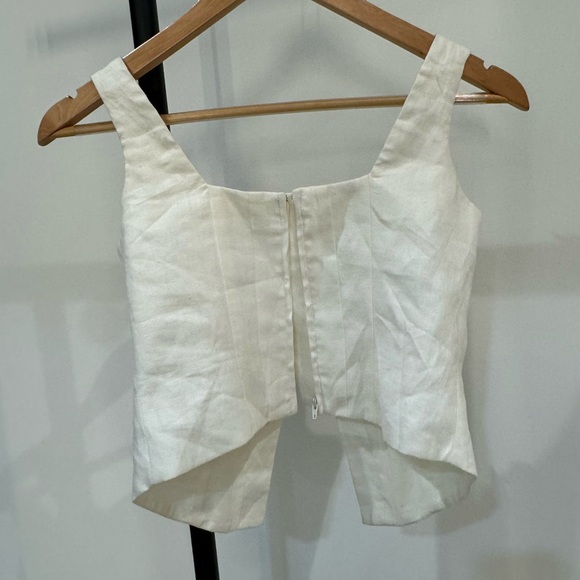 Palm Top - 34 / Coconut Milk KOOKAI white crop top - Picture 5 of 7